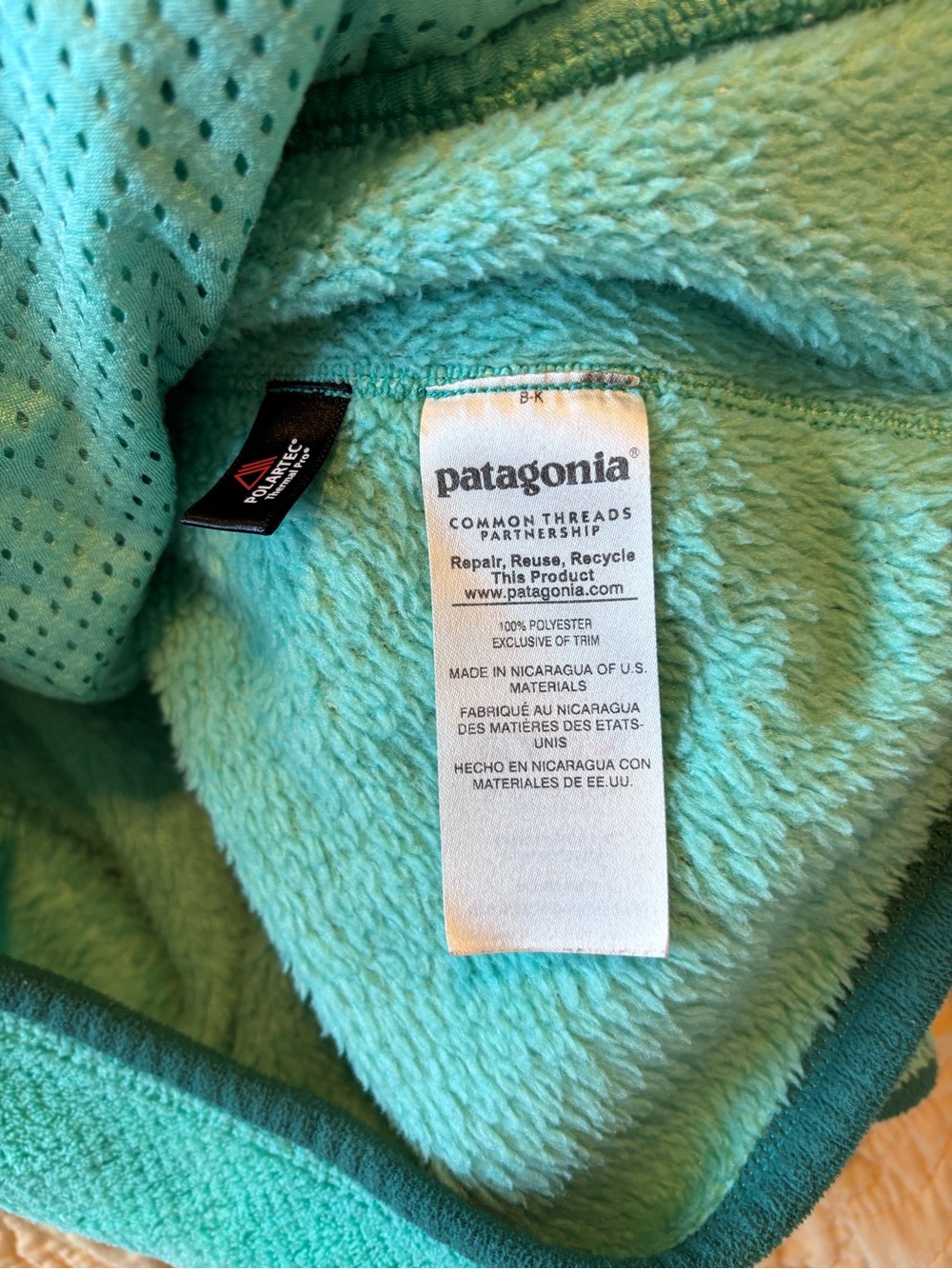 Patagonia Re-Tool Snap-T Fleece Pullover Teal Turquoise Size M - Picture 5 of 7